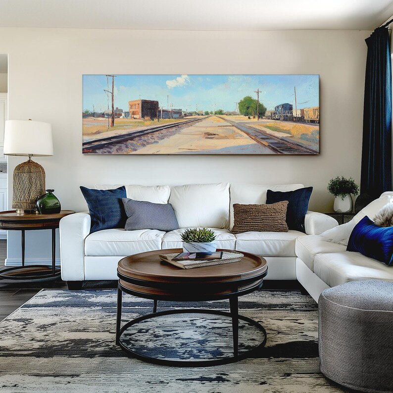 San Angelo Texas Wall Art, Panoramic Canvas Landscape, Horizontal Print