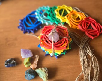 Chakra Decor,  Chakra Gift, Wall Art, Table Art, Chakra Symbols *Free Stone/Crystal Gift