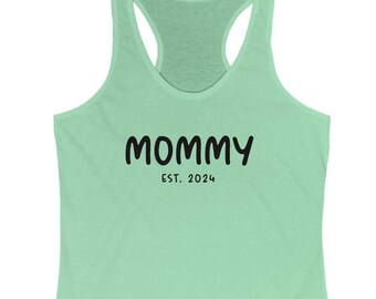 Mommy Est 2024 | New Mom Tank | New Mommy Tank | New Mama Tank | Mom to Be Tank | Pregnancy Announcement Shirt | New Mom Gift | Mommy Tank