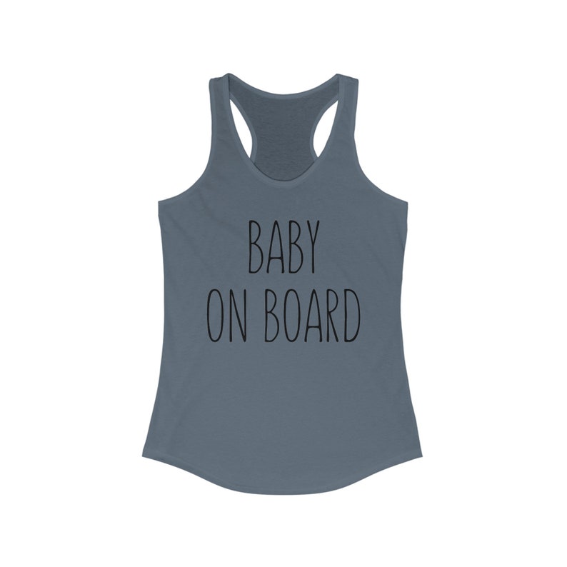 Baby on Board Racerback Tank | Pregnancy Announcement Shirt - Etsy