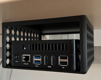 Universal mount for mini PC Shelf Drawer Under Desk Storage Shelf Tray Basket for TV box, sound cards and other devices Customizable size