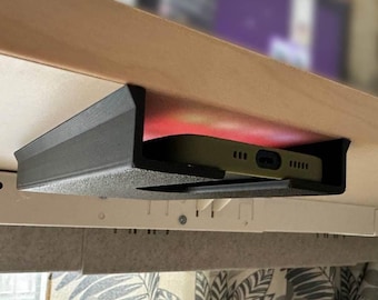 Under Desk Mount: Universal Phone, HDD, SSD Organizer