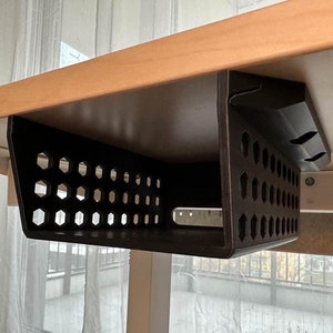 Under Desk Storage Shelf: Customizable Mini PC, SSD, HDD Mount