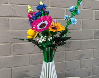 レゴの花やブーケ用のリブ付き花瓶、モダンなディスプレイ - Etsy 日本