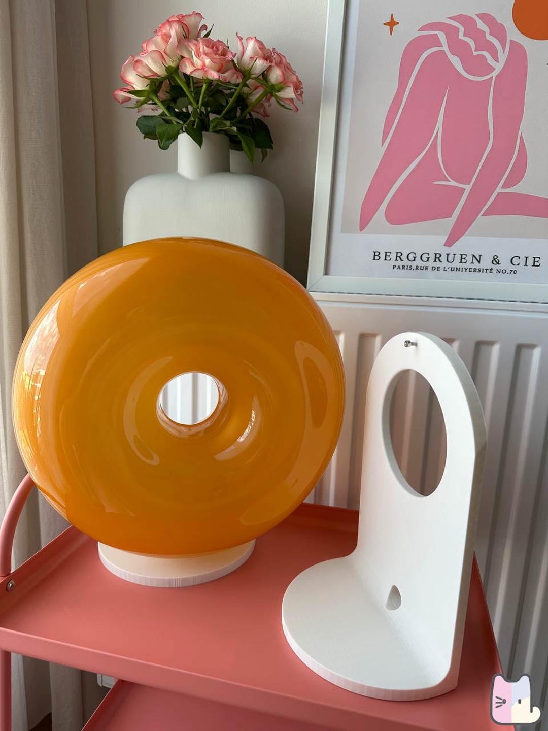 Stand for IKEA VARMBLIXT LED Table Wall Lamp, Orange Glass