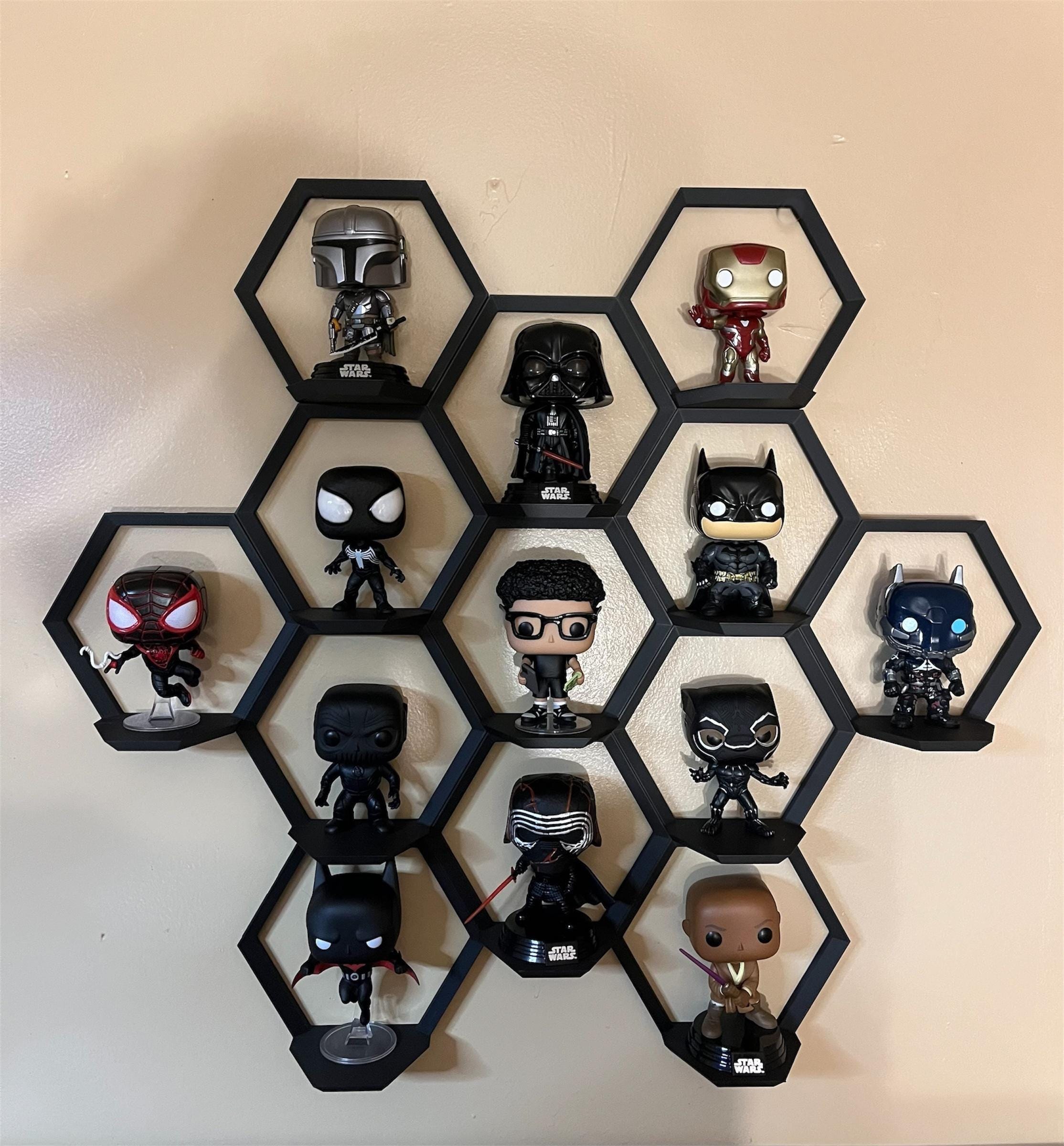 Modular Hexagon Funko Pop Shelf Hexagonal Floating Display 3D Printed ...