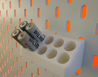 IKEA Skadis Battery Organizer: AA/AAA Battery Holder Mount