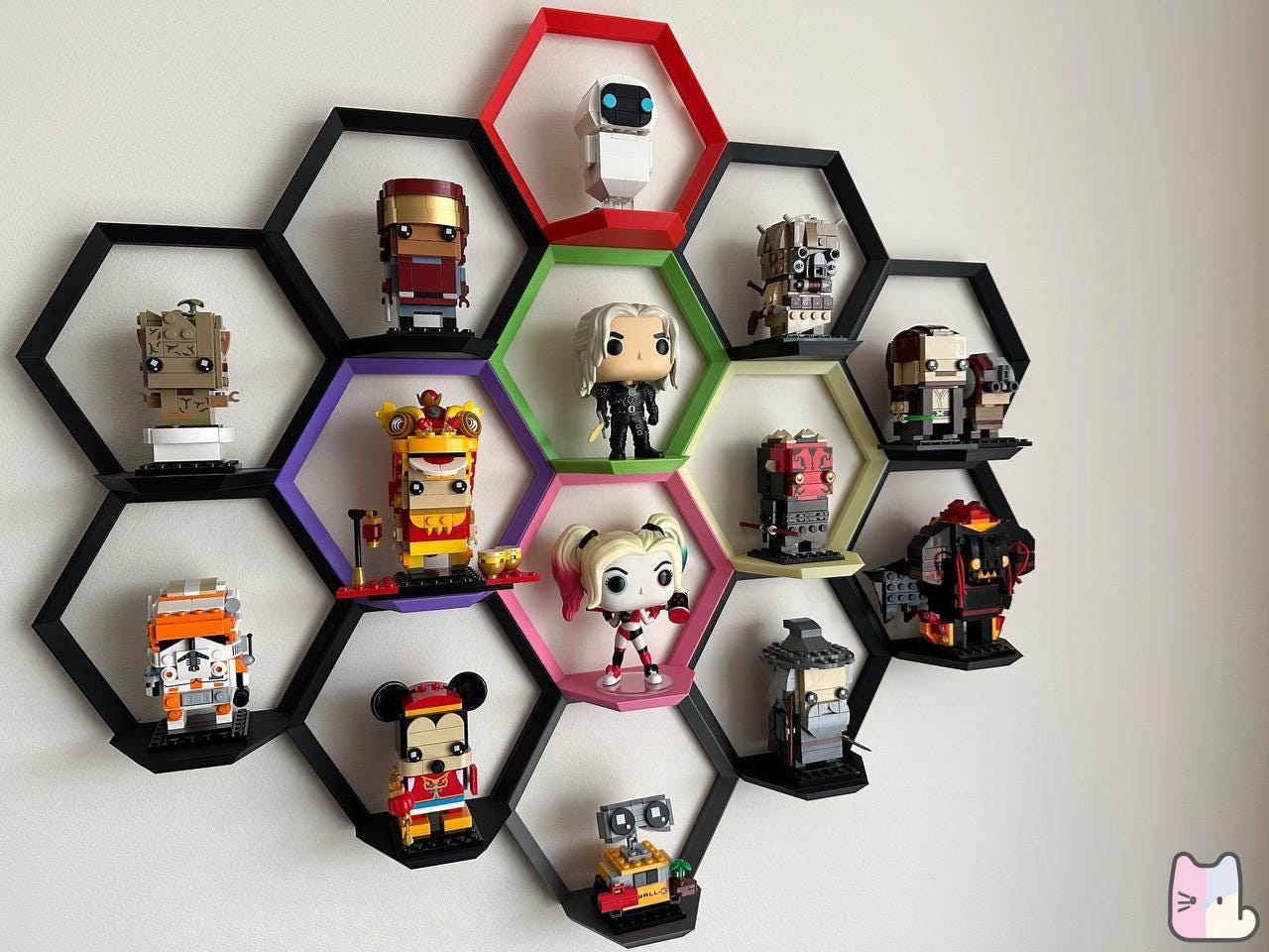 Modular Hexagon Funko Pop Shelf Hexagonal Floating Display 3D Printed ...
