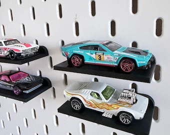 Display Hot Wheels Shelf Locking for Ikea Skadis Pegboard Wall Mount