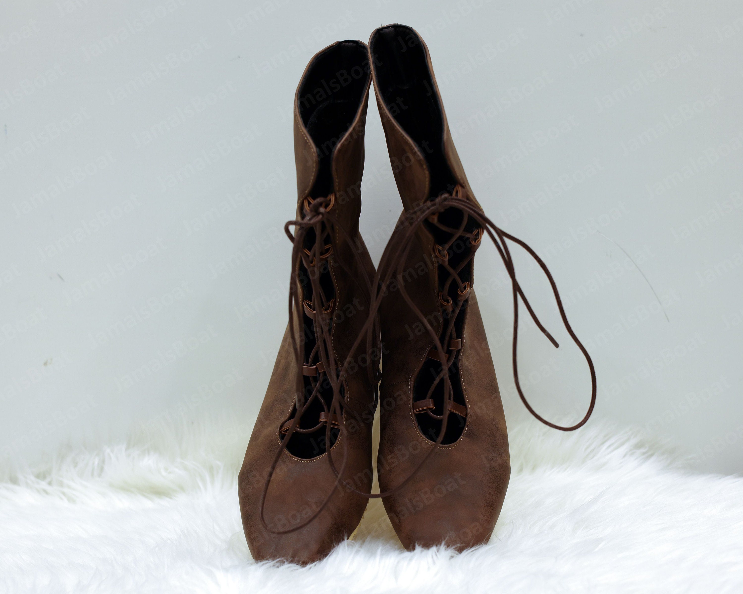 Viking Medieval Larp Boots, Renaissance Goth Leather Boots, Ren Faire Pirate Unique Boots