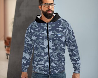 Unisex-Kapuzenpullover mit Reißverschluss (AOP)