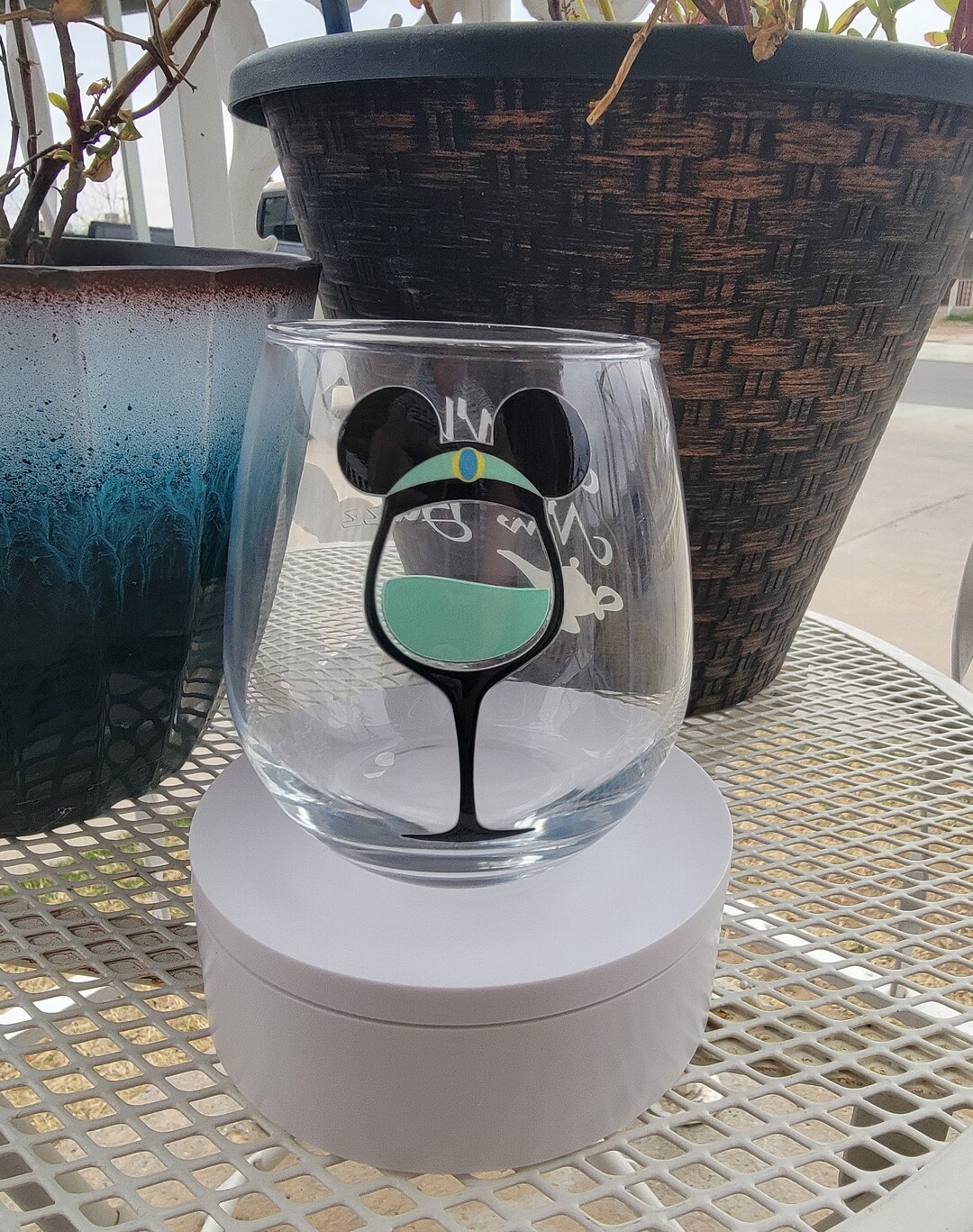 A Whole New Buzz, Princess Inspired Wine Glass, 16 Oz Stemless Wine ...