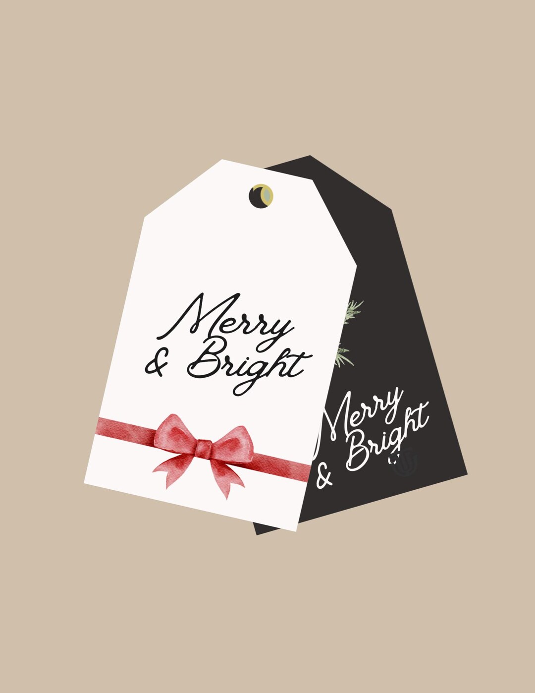 Printable Christmas Gift Tags - DIY Holiday Present Labels (instant ...