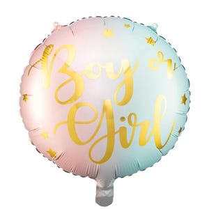 Boy or Girl Balloon, Gender Reveal Balloon, Reveal Decor, Pink and Blue, Gender Reveal Party Decorations, Baby Girl, Baby Boy