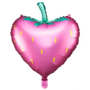 Strawberry Heart Foil Balloon, Berry First Birthday Balloon, Fruit Themed Balloons, Twotti-Fruitti Balloon, Summer Birthday, Picnic Party