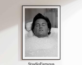 Poster Chandler Bing Friends : oeuvre d'art murale amusante pour la salle de bain
