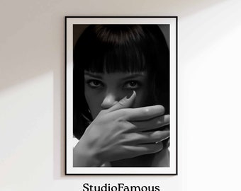 Pulp Fiction-filmposter: iconische scène Mia Wallace (digitale download)