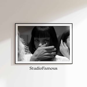 Pulp Fiction Movie Poster, Mia Wallace Toilet Scene, Printable Print Poster, Digital File, Digital Downloadable Poster, Digital Movie Art