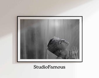 Psycho Shower Scene Poster: Funny Bathroom Wall Art