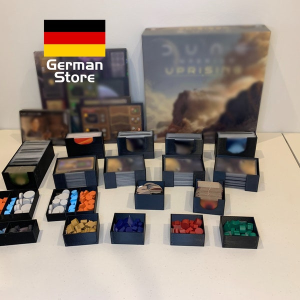 Organizer for Dune: Imperium and Uprising with Rise of Ix & Immortality Expansions - Consolidated in a Single Box - 3D Printed