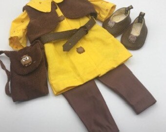 18" doll Tunic, leggings and vest. with accessories and owl theme.  fits my generation, American girl etc.