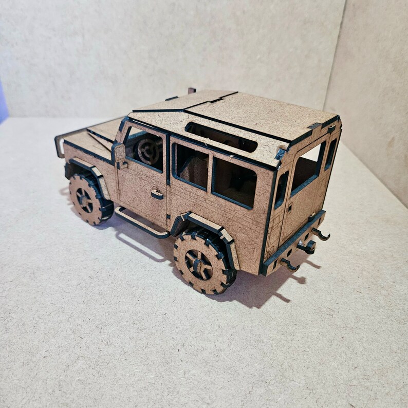 Lser Cut Land Rover 3d Model Puzzle Laser Cut File With Assembly ...
