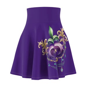 Mardi Gras Fleur de Lis Women's Skater Skirt