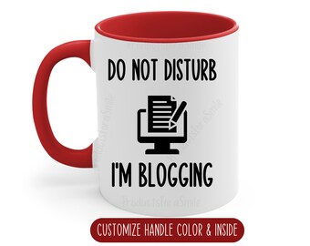 witty novelty mug for bloggers that love blogging, rather be blogging mug, papa coffee cup, blogging, 11oz mug, rather rude mug