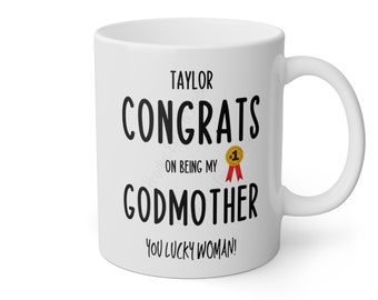 Customizable Godmother mug, Unique personalized witty mug gift for your beloved Godmother, Coffee cup to show your appreciation
