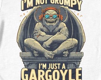 Grumpy Gargoyle T-Shirt: Funny Gothic Halloween Graphic Tee
