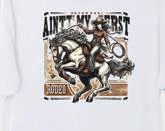 Vintage Cowgirl Rodeo T-Shirt: Western Horse Rider Graphic Tee