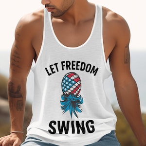 Swinger ananas T-shirt, tanktop, Let Freedom Swing, grappig feest T-shirt, shirt volwassen humor, lifestyle kleding swinger, cadeau swingersclub
