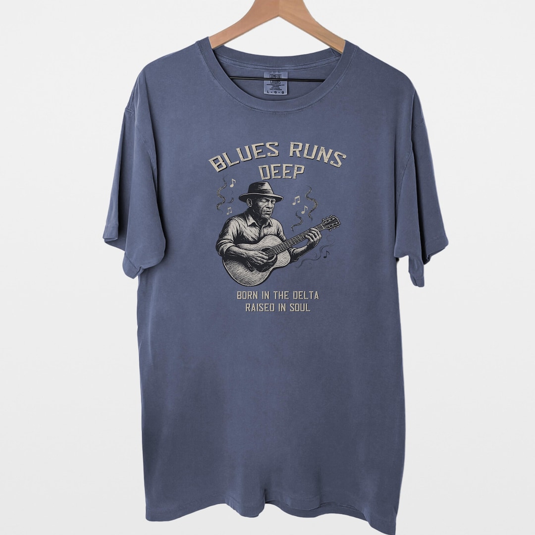 Vintage Blues Music T-shirt: Delta Roots Guitar Tee - Etsy