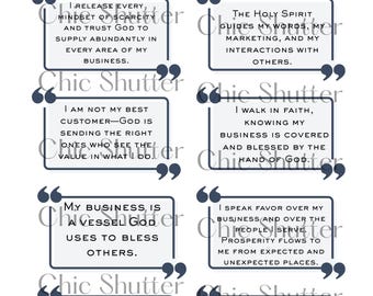 Kingdom Entrepreneur Declarations Wall Art | Christian Business Printable | Faith-Based Office Decor for Entrepreneurs