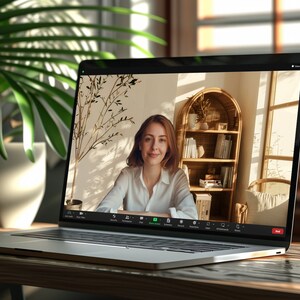 Wood Shelves Virtual Office Bundle | Four Animated Zoom Backgrounds ...