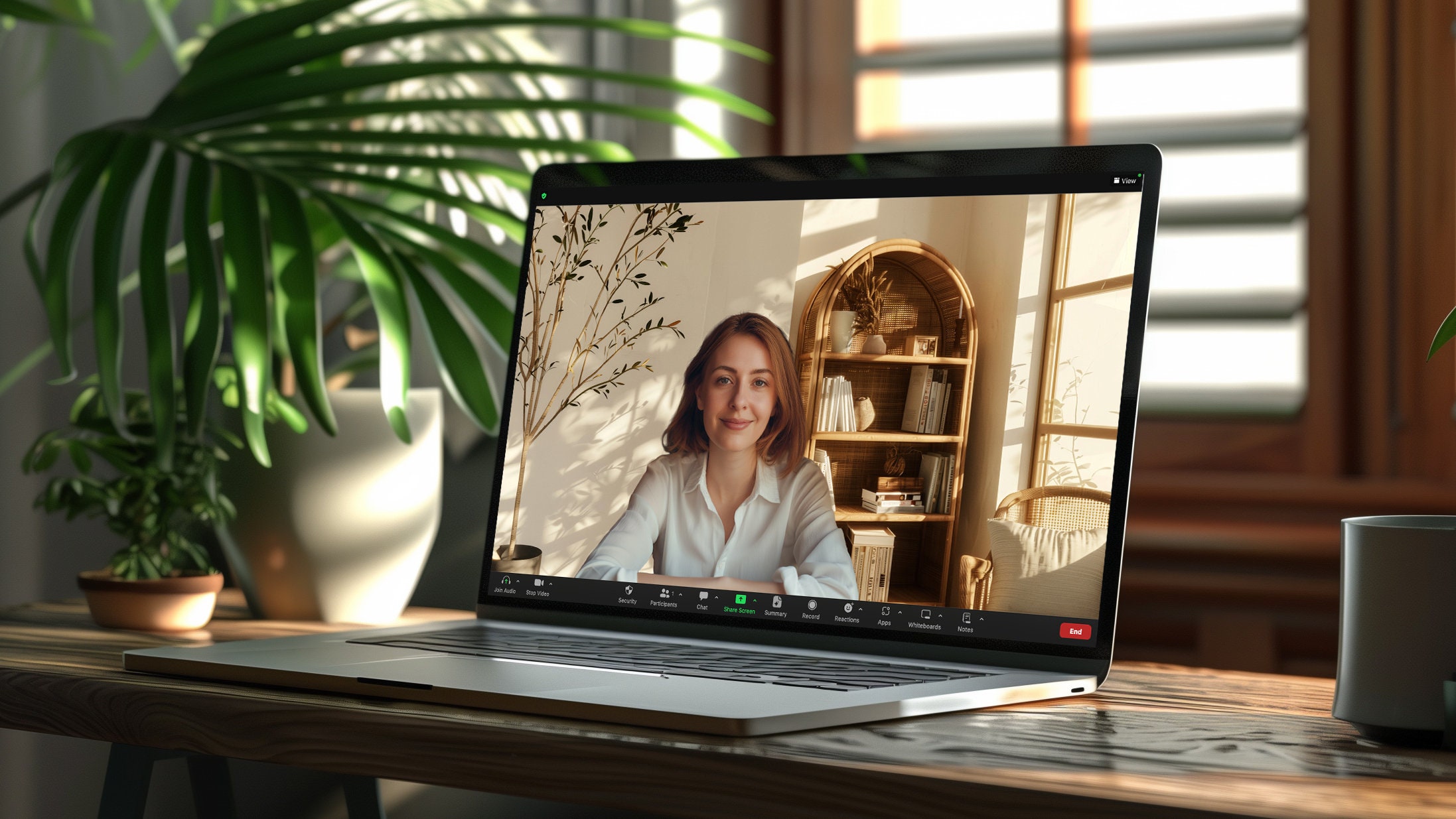 Wood Shelves Virtual Office Bundle | Four Animated Zoom Backgrounds ...