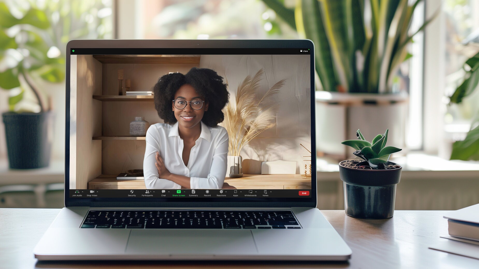 Wood Shelves Virtual Office Bundle | Four Animated Zoom Backgrounds ...