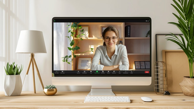 Wood Shelves Virtual Office Bundle | Four Animated Zoom Backgrounds ...