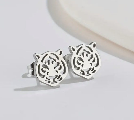 Titanium Hypoallergenic Tiger Earrings Non Tarnish Implant Grade Titanium Waterproof Earrings Clemson Auburn Stud Earring Gift for Her Etsy Canada