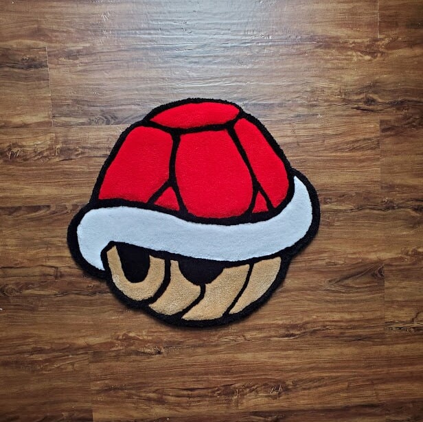 PREORDER Mario Bros Tufted Handmade Rug | Mario Yoshi Shell Goomba - Etsy
