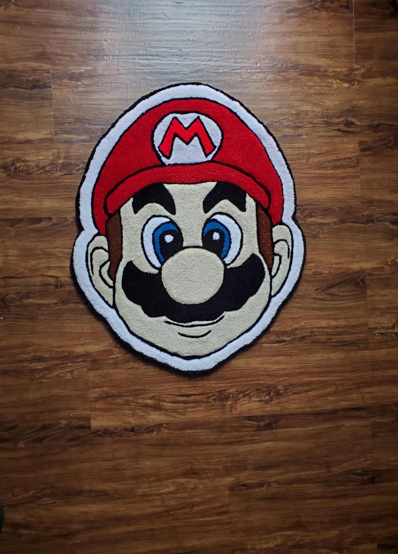 Mario Bros Tufted Handmade Rug | Mario image 4