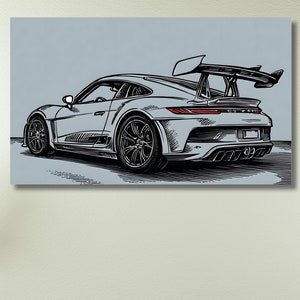 Wall Art Porsche,Porsche  Canvas ,Porsche Canvas Print ,Porsche Wall Art, Sport Car Print Porsche Canvas ,porsche gift,wall decoration