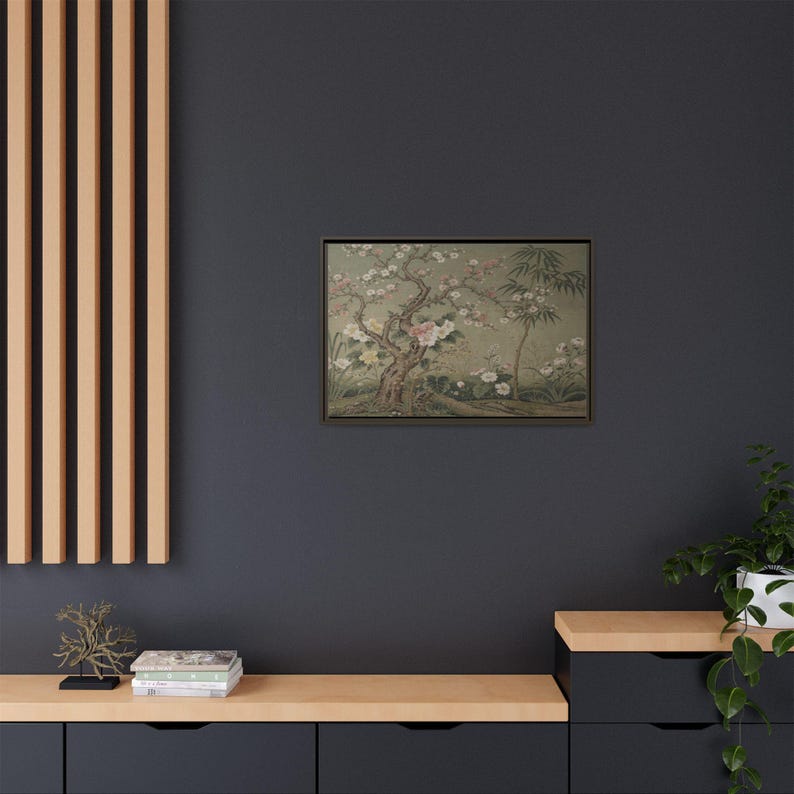 Tree of Life Chinoiserie Canvas Wall Art – William Morris Style Botanical Print image 5