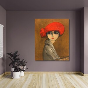 Kees Van Dongen Lienzo The Corn Poppy – Impresión artística floral fauvista para pared