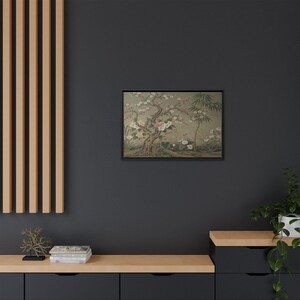 Tree of Life Chinoiserie Canvas Wall Art – William Morris Style Botanical Print image 3
