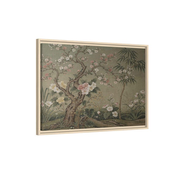Tree of Life Chinoiserie Canvas Wall Art Extra Large Wall Art William Morris