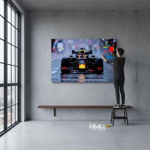 フォーミュラワンレーシングカーアート：マックス・フェルスタッペン レッドブルF1キャンバス