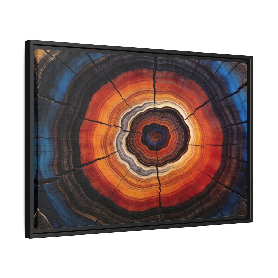 Tree Ring Colorfull Colorful Tree Ring Art Matte Canvas - Etsy