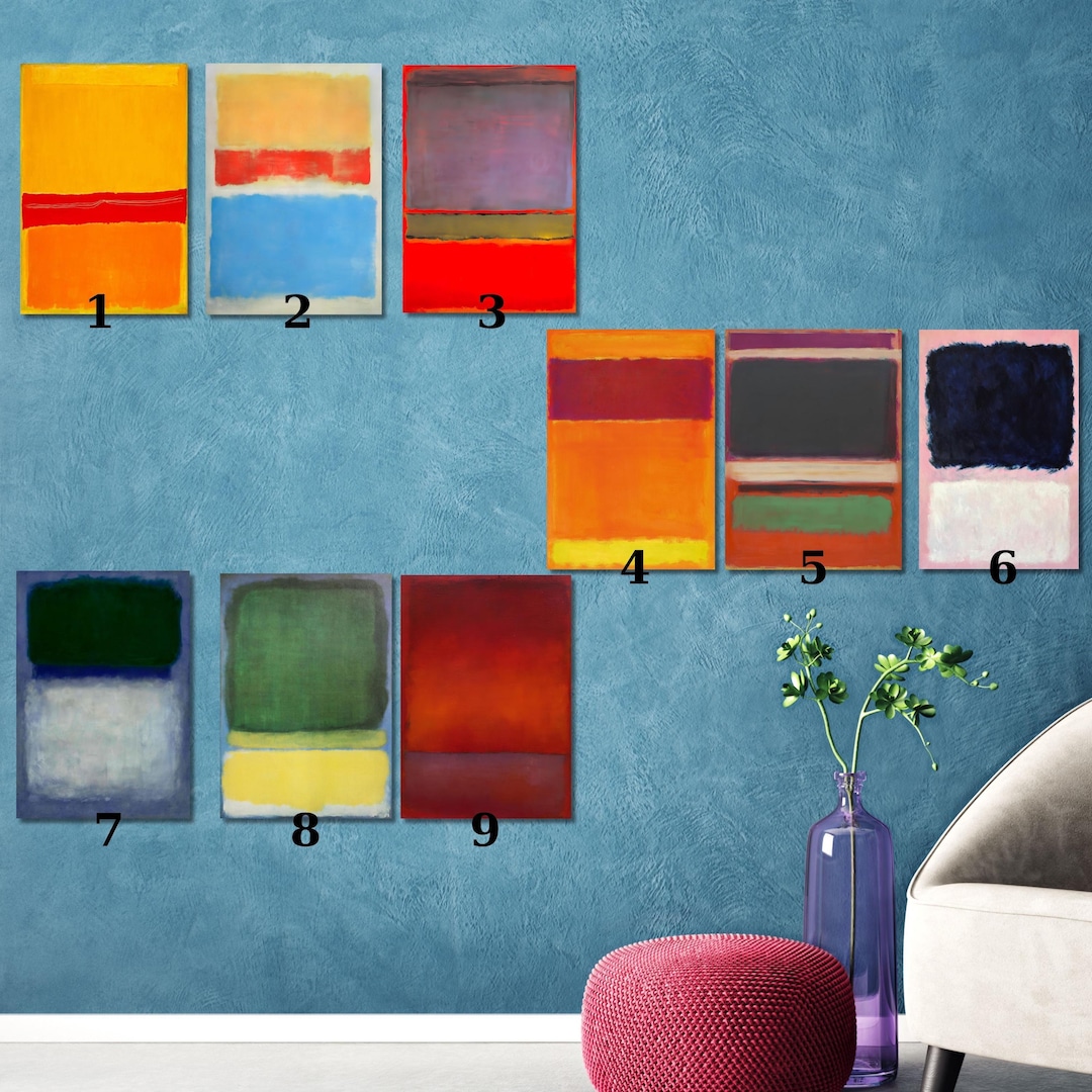 Custom Set of 2 Rothko Canvas Prints,modern Print Rothko Wall Art ...