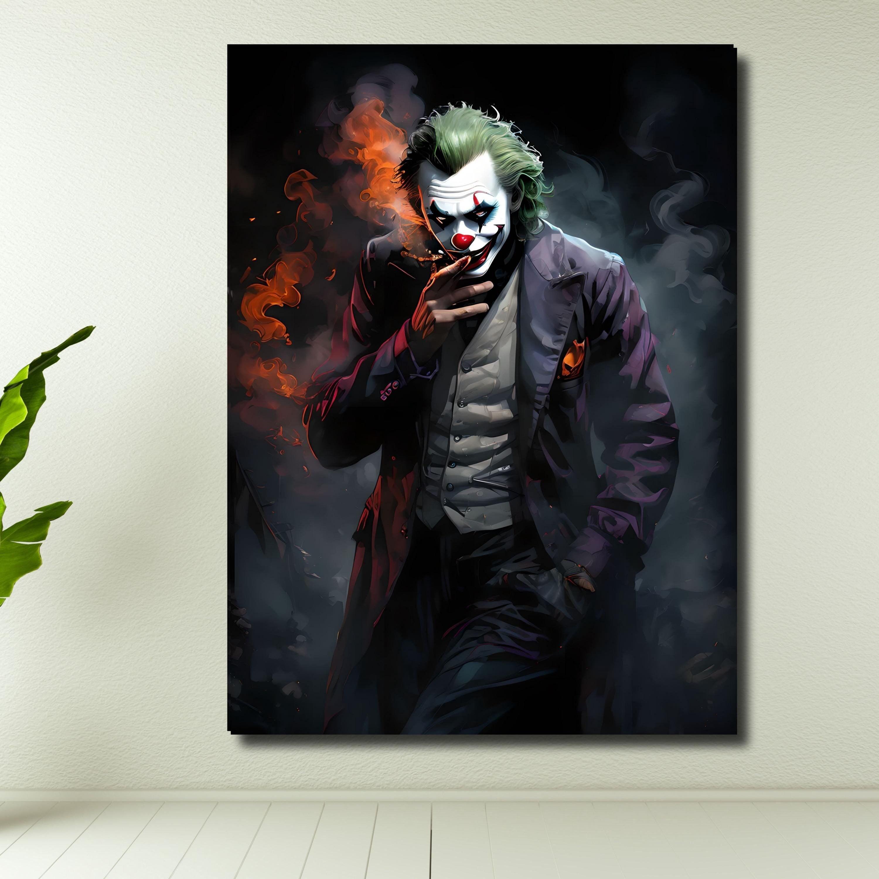 Joker Canvas Print: Joaquin Phoenix Smoking Portrait (framed or